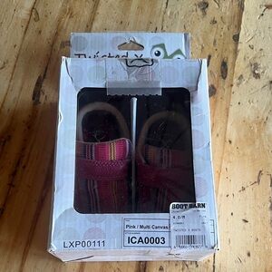 Twisted X Kids Pink Multi-Stripe Canvas Shoes